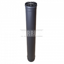 Дымоход 1,0 м (430/0,8 мм / эмаль / 600° черная) Ф115 (Феррум)