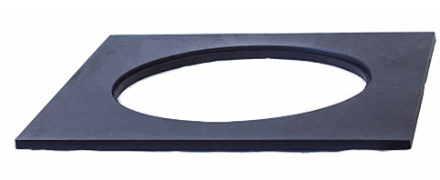 Плита стальная казанная НМК (520х520 мм, 12 мм, Ø355-Ø120)