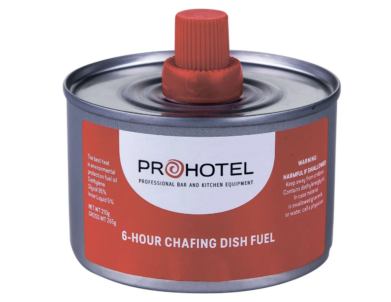 Топливо для мармитов «Prohotel» (210 мл, 6 часов, 83х83х74 мм)