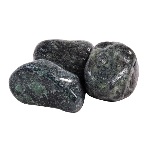 Камень для бани «Змеевик» (фракция 60-150 мм) (Шлифованный, Ведро, 10 кг) (Минерал Камень)
