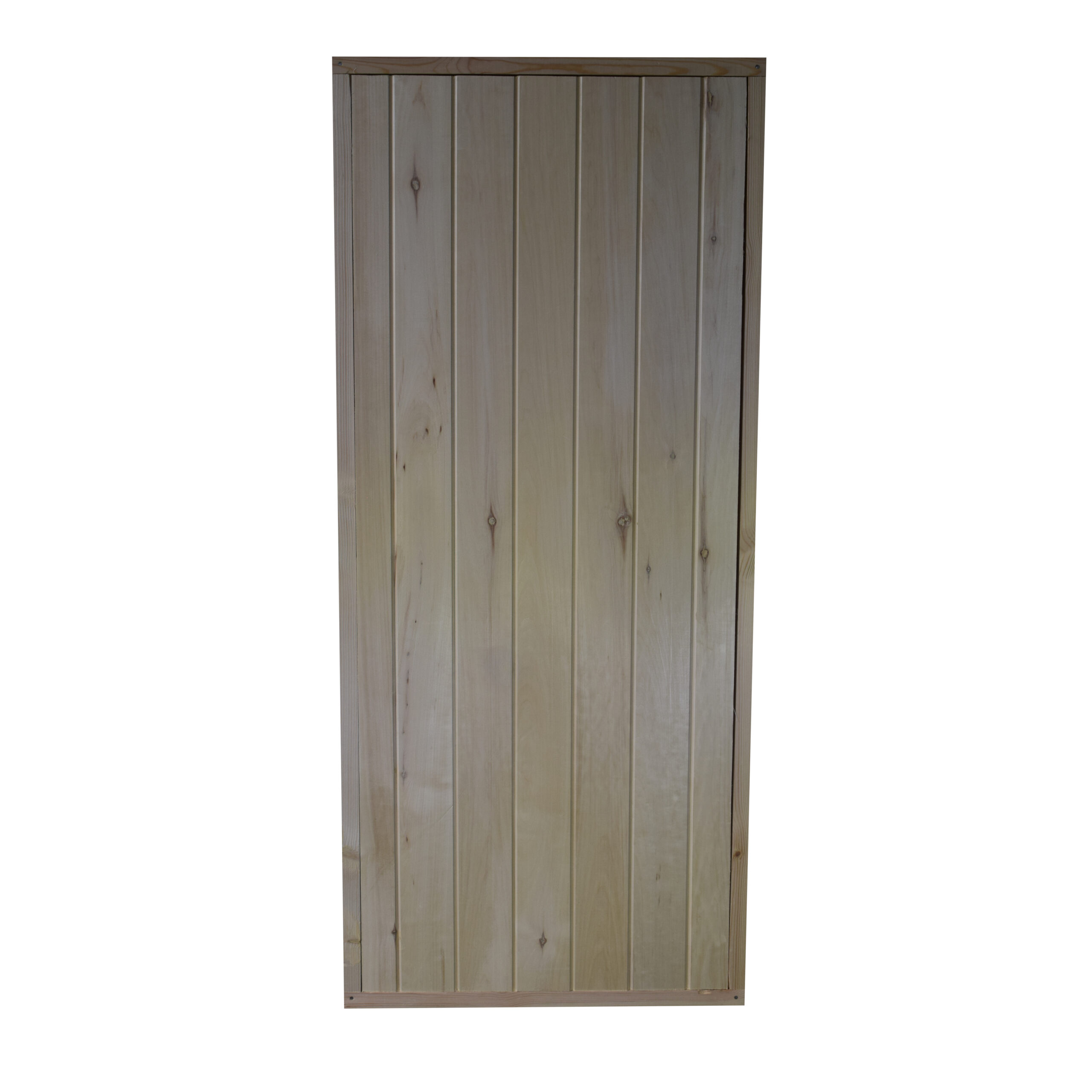 Дверь банная массив «Вертикаль» (Осина, 1770x770x80 мм, Cорт B)