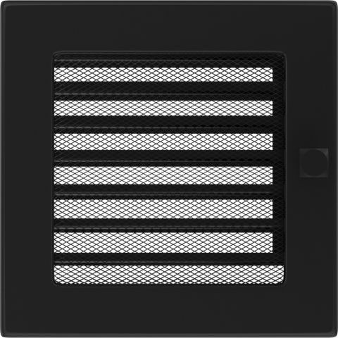 Вентиляционная решетка Kratki с задвижкой «17СХ» (170x170 мм, Черный)