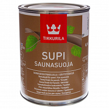 Защитный состав Tikkurila «Supi Saunasuoja - Супи Саунасуоя» (0,9 л, Бесцветный, Для стен и потолка)