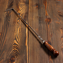 Кочерга узбекская с деревянной ручкой с узором (Длина 62 см, Артикул 5164423)