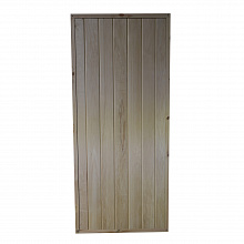 Дверь банная массив «Вертикаль» (Осина, 1770x770x80 мм, Cорт A)