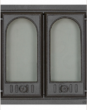 Каминная дверца SVT 400 (двустворчатая, стекло) (500x500 мм)