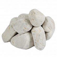 Камень для бани «Белый кварц» (фракция 60-150 мм) (Отборный, Ведро, 10 кг) (Теплоконтакт)