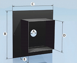 Проходная разделка с полимерным покрытием (0,5 мм, 550x550 мм) Ф150 (Агни)
