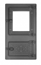 Портал печной ПДТ-4.1С (Р) (под стекло) (250x490 мм, Черный) (Рубцовск)